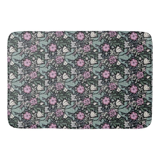 William Morris Pink Poppy Botanical Victorian Badmat (Voorkant)