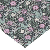 William Morris Pink Poppy Botanical Victorian  Korte Tafelloper (Hoek)