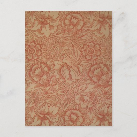 William Morris Pink Poppy Flower Floral Briefkaart (Voorkant)