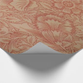 William Morris Pink Poppy Flower Floral Cadeaupapier (Hoek)