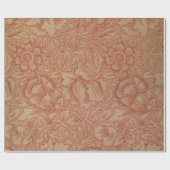 William Morris Pink Poppy Flower Floral Cadeaupapier (Vlak)