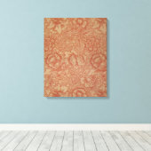 William Morris Pink Poppy Flower Floral Canvas Afdruk (Insitu (Houten vloer))