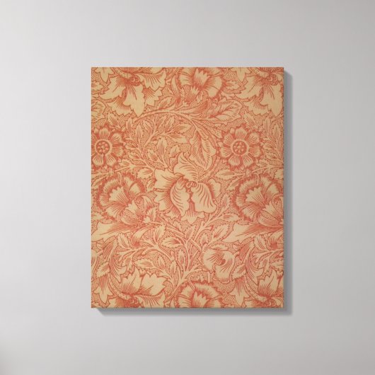 William Morris Pink Poppy Flower Floral Canvas Afdruk (Voorkant)