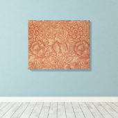 William Morris Pink Poppy Flower Floral Canvas Afdruk (Insitu (Houten vloer))