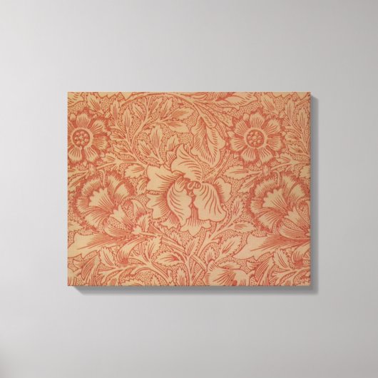 William Morris Pink Poppy Flower Floral Canvas Afdruk (Voorkant)