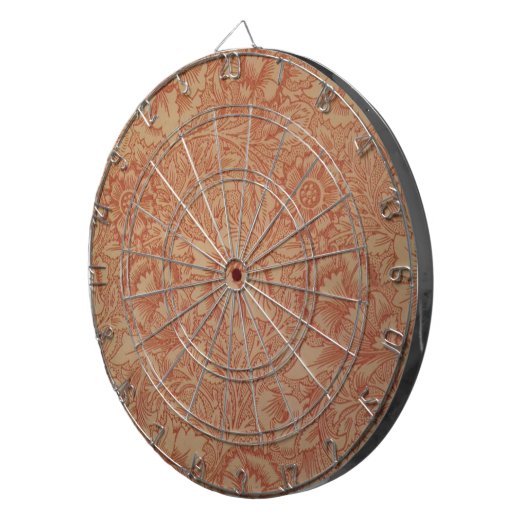 William Morris Pink Poppy Flower Floral Dartbord (Voorkant Rechts)