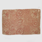 William Morris Pink Poppy Flower Floral Golfhanddoek (Horizontaal)
