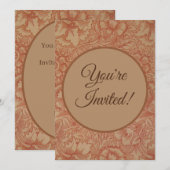 William Morris Pink Poppy Flower Floral Kaart (Voorkant / Achterkant)