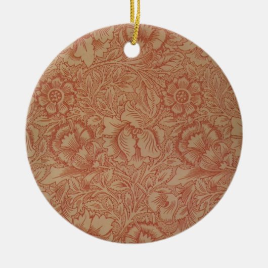 William Morris Pink Poppy Flower Floral Keramisch Ornament (Voorkant)