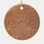 William Morris Pink Poppy Flower Floral Keramisch Ornament (Achterkant)