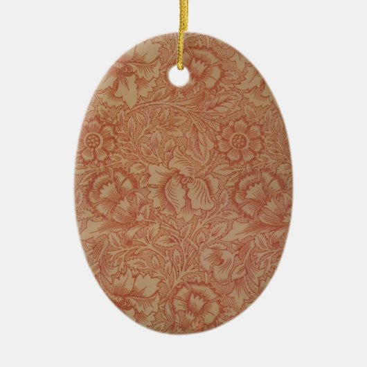 William Morris Pink Poppy Flower Floral Keramisch Ornament (Voorkant)