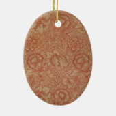William Morris Pink Poppy Flower Floral Keramisch Ornament (Achterkant)