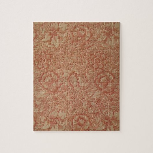 William Morris Pink Poppy Flower Floral Legpuzzel (Verticaal)