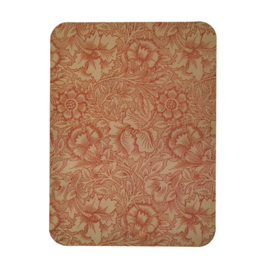 William Morris Pink Poppy Flower Floral Magneet (Verticaal)