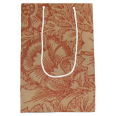 William Morris Pink Poppy Flower Floral Medium Cadeauzakje (Achterkant)