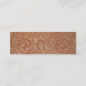 William Morris Pink Poppy Flower Floral Mini Visitekaartje (Achterkant)