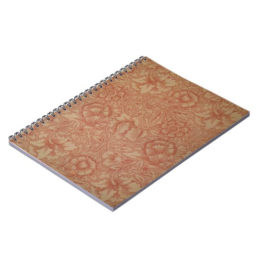 William Morris Pink Poppy Flower Floral Notitieboek (Linkerzijde)