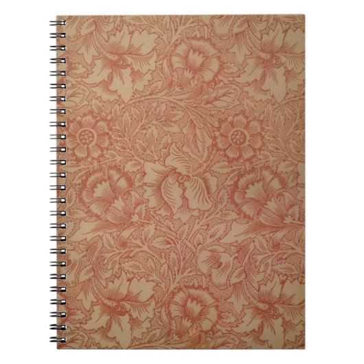 William Morris Pink Poppy Flower Floral Notitieboek (Voorkant)