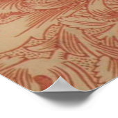 William Morris Pink Poppy Flower Floral Poster (Hoek)