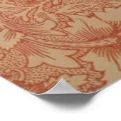 William Morris Pink Poppy Flower Floral Poster (Hoek)