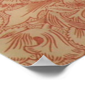 William Morris Pink Poppy Flower Floral Poster (Hoek)