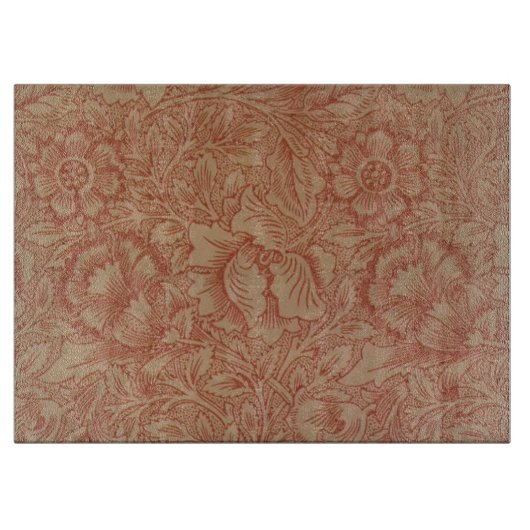 William Morris Pink Poppy Flower Floral Snijplank (Voorkant)