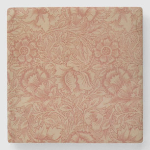 William Morris Pink Poppy Flower Floral Stenen Onderzetter