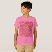 William Morris Pink Poppy Flower Floral T-shirt (Voorkant volledig)