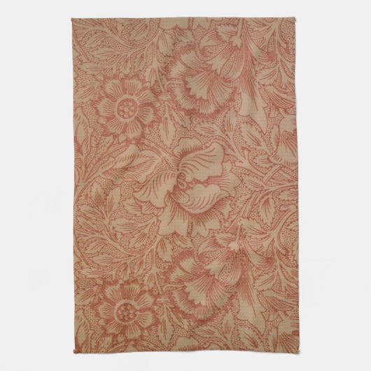 William Morris Pink Poppy Flower Floral Theedoek (Verticaal)