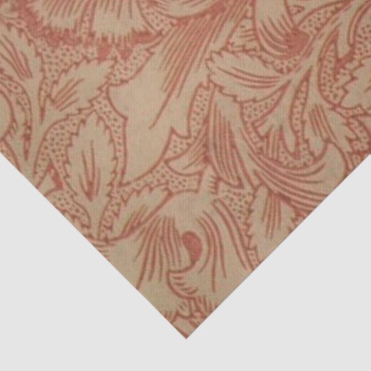 William Morris Pink Poppy Flower Floral Tissuepapier (Detail)