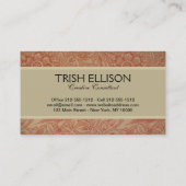 William Morris Pink Poppy Flower Floral Visitekaartje (Achterkant)