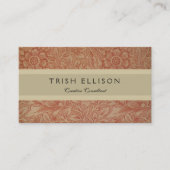 William Morris Pink Poppy Flower Floral Visitekaartje (Voorkant)