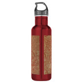 William Morris Pink Poppy Flower Floral Waterfles (Achterkant)