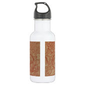 William Morris Pink Poppy Flower Floral Waterfles (Achterkant)