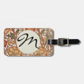 William Morris Pink Rose Bloem Behang Patroon Bagagelabel (Voorkant horizontaal)