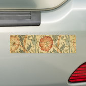 William Morris Pink Rose Bloem Behang Patroon Bumpersticker (Op auto)
