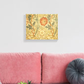 William Morris Pink Rose Bloem Behang Patroon Canvas Afdruk (Insitu (Woonkamer))