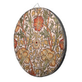 William Morris Pink Rose Bloem Behang Patroon Dartbord (Voorkant Rechts)