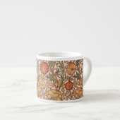 William Morris Pink Rose Bloem Behang Patroon Espresso Kop (Voorkant rechts)