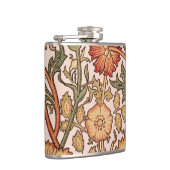 William Morris Pink Rose Bloem Behang Patroon Heupfles (Rechts)