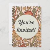 William Morris Pink Rose Bloem Behang Patroon Kaart (Voorkant)