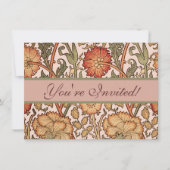 William Morris Pink Rose Bloem Behang Patroon Kaart (Voorkant)