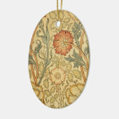 William Morris Pink Rose Bloem Behang Patroon Keramisch Ornament (Links)