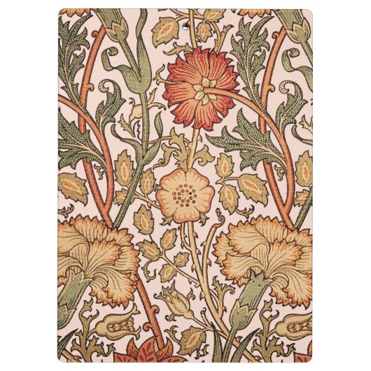 William Morris Pink Rose Bloem Behang Patroon Klembord (Achterkant)