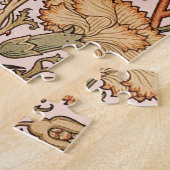 William Morris Pink Rose Bloem Behang Patroon Legpuzzel (Zijkant)