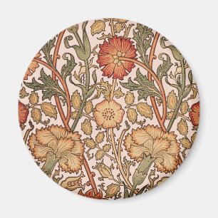 William Morris Pink Rose Bloem Behang Patroon Magneet