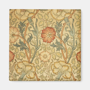 William Morris Pink Rose Bloem Behang Patroon Magneet