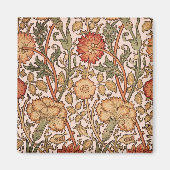 William Morris Pink Rose Bloem Behang Patroon Magneet (Voorkant)