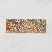 William Morris Pink Rose Bloem Behang Patroon Mini Visitekaartje (Achterkant)