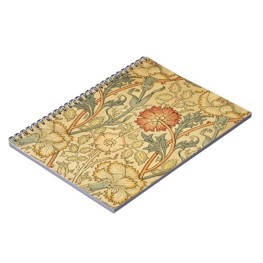 William Morris Pink Rose Bloem Behang Patroon Notitieboek (Linkerzijde)